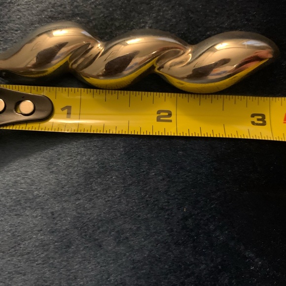 Sterling silver wavy brooch - Picture 3 of 4